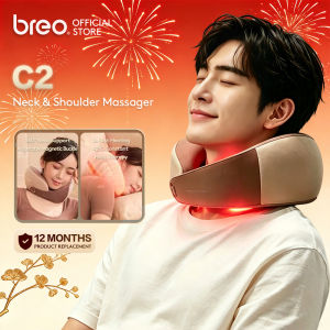 🔥Breo C2 Neck Massage Hot Compress Wireless Clamp Kneading Massage 3 Mode Trapezius Muscle Relax