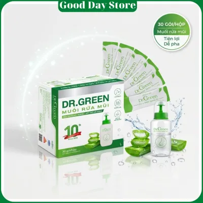 Muối rửa mũi Dr Green nha đam hộp 30 gói