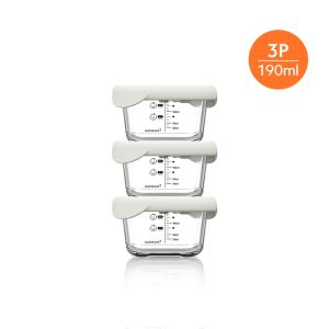 Hộp Đựng Đồ Ăn Cho Bé LocknLock LLG1031S3IVY - Hàng Chính Hãng Thân Thủy Tinh Chịu Nhiệt Có Vạch Chia - JoyMall