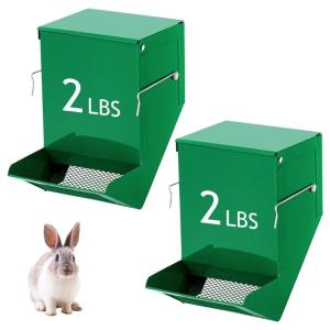 Split Type Small Pet Feeders with Storage Automatic Dispenser Antiskid Metal Base for Rodents