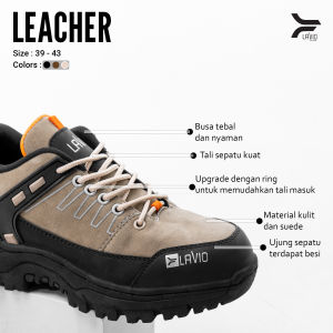 SEPATU SEPTI PRIA UJUNG BESI SAFETY KULIT SUEDE LOW PENDEK KERJA PROYEKAN OUTDOR LAVIO LEACHER HIGH QUALITY TERJAMIN