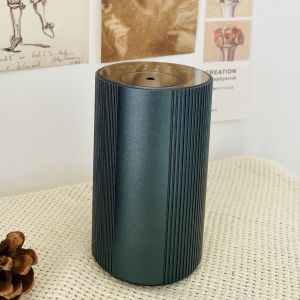 Floweroma Aluminum Alloy Car Diffuser Rechargeable Nebulizing Essential Oil Diffuser Matte Finish Bottom Warm Light Portable Aromatherapy Scent Machine