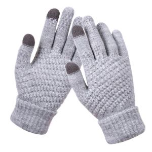 Women Winter Touch Screen Gloves Soft Knit Mittens Full Finger Guantes Fleece and Thickened Riding Gloves