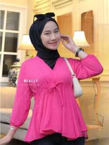 BLOUSE KEMEJA WANITA LENGAN PANJANG WANITA/ATASAN SERUT PINGGANG KEKINIAN/BLUS MODEL TERBARU