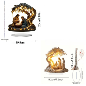 Acrylic standee ornaments for export Home Furnishings Easter Angel Standing Crafts Flat Acrylic Home Furnishings Set