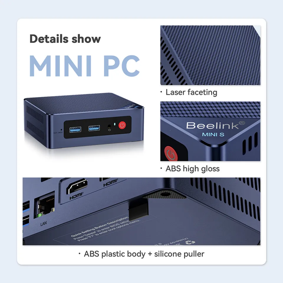 Beelink MINI S12 Pro Alder Lake-N100 Intel 12th Windows 11 Mini PC