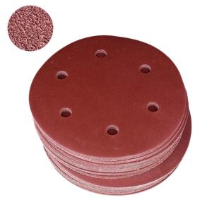 Pack of 50 9 Inch 6 Hole Aluminum Oxide Sanding Discs Suitable for Drywall Sanders Finishing With Hook Loop Backing