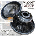 Speaker Wisdom W450-33 Daun Carbon Transducer 18 Inch Low Sub Bonus Packing Kayu. 