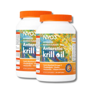 NYO3 Pure Antarctic Krill Oil MUNCH 1892 Classic 2nd Gen 40 Softgels Upgraded 250mg 3 High Absorption Heart in Support Supplement