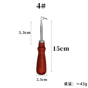Red handle leather edge trimmer DIY leather surface finishing leather carving chamfering leather goods manual edge trimmer thinning tool