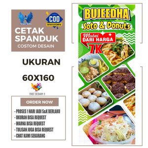 Cetak Spanduk Banner ANEKA SOTO & DONUTS Costom Desain