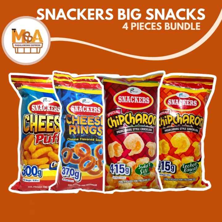 SNACKERS BUNDLE (4PIECES) (CHIPCHARON CRACKLING CHEESY PUFFS AND LECHON ...