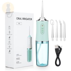 Portable Water Flosser Cordless Oral Irrigator USB Rechargeable IPX7 Waterproof Dental Cleaner 3 Modes Teeth Cleaning
