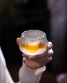 Bộ Ly, Chén Thủy Tinh Băng Tâm Kèm Đĩa Lót Dùng Thưởng Trà Phong Cách Nhật Bản Dung Tích 50 Ml. 