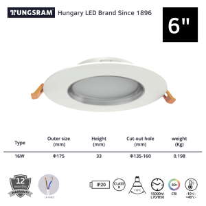 TUNGSRAM LED 5CCT Downlight with Night Light Dimmable Ceiling 10W/ 16W Lampu LED Syiling Lampu Tidur Kawal 2 in 1 嵌顶灯