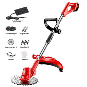 OPPLE Portable Lawn Mower Cordless Lawn Mower Electric Lawn Mower Rechargeable Lithium Battery Garden Trimming Tool