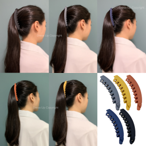 13cm*3cm Matte Double Claw BIG Banana Hair Clip Hair Barrette For Medium-to-Thick Hair Extra Steady Multi-color Options [SG Light and Tight]