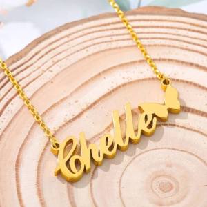 Kalung Nama Titanium Anti Karat Perhiasan Wanita Terbaru 2023