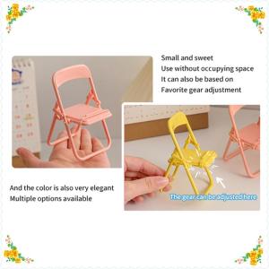🔥【Special price】🔥🔥[ FLASH SALE ] Mini Chair Shape Mobile Phone Stand Portable Cute Colorful Adjustable Folding Stool Lazy Phone Desktop Holder For Cell Phone