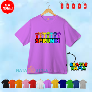 Kaos Anak Custom Gambar Karacter All Incridibox Sprunki  -Gratis Cetak Nama