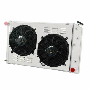 4 Row Aluminum Radiator Shroud Fan For 1970-81 Chevy Camaro/1978-87 Carlo Monte