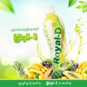 ROYAL-D ELECTROLYTE BEVERAGE ရိုင်ရယ်ဒီ ဓါတ်ဆားအားဖြည့်ဖျော်ရည်  400 ML