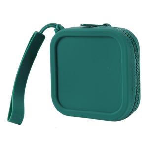 Silicone Coin Pouches Small Square Coin Purse Wallet Light Weight Water Resistant Small Charging Cable Wire Storage Bag