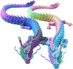 2PCS 3D Printed Chinese DragonDragon StatueHome Office DecorFidget Toys for Autism/ADHD3D Printed Gift ToyFidget Toys Executive Desk Animal Toys