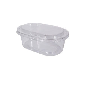 Bubble Cup Oval Container Clear Oval Container For Salad Mousse Cake  Desserts