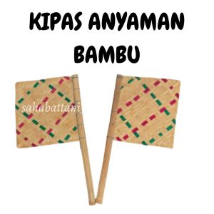 Kipas sate bambu kecil ukuran 23cm | kipas tradisional bambu halus