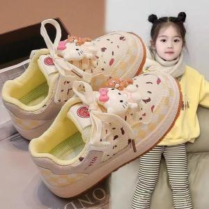 Christmas gifts Halloween Kawaii Anime Hello Kitty Girls Soft Sole Round Toe Board Shoes Sanrio New Cartoon Childrens Comfort Casual Shoes Sports Shoes