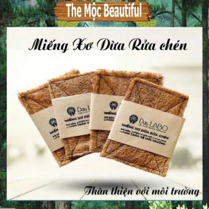 4 Miếng Xơ Dừa Rửa Chén Dừa Homecar Tiết kiệm nước rửa chén sạch kin kít