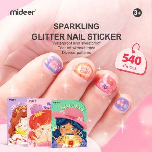 Nail Sticker Mideer 180 hình dán móng tay lấp lánh cho bé gái bóc dán an toàn