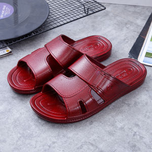 Free Shipping Comfortable PVC Sandals For Middle-Aged And Elderly Men Suitable For Casual Wear And Outdoor Activities In All Seasons.These Stylish Everyday Plastic Flip-Flops Are Perfect For Any Occasion