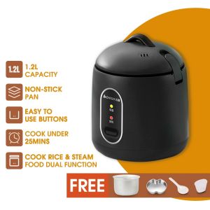【Local Stock】CHIGO 1.2L Mini Rice Cooker 1-2 People Multifunction Small Electric Non-Stick Automatic One-Touch Cooking Porridge With Steamer 電飯煲