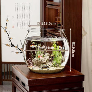 Bể Cá Nhựa Trong Suốt Bể Cá Tròn Size Lớn Chống Va Đập Trang Trí Phòng Khách Văn Phòng ENO - BCN01