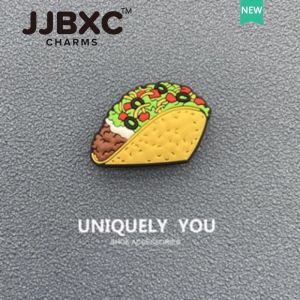 JJBXC เครื่องรางข้าม การปรับให้เข้ากับอย่างเป็นทางการรองเท้าเฉพาะด้านบนตกแต่งหัวเข็มขัดยางการ์ตูนเค้กโดนัทซีรีส์