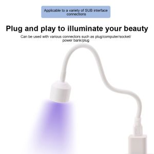 AIi USB LED Clip Lamp UV Light Nail Dryer Money Detect Light Mobile Phone Detector Inspection USB Plug Gel Nail Clip Light