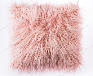 Elegant Plush Cushion Soft Faux Mink Long fur Cushion Bed Wedding Sofa Living Room