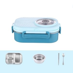 KODUS Leak-proof Thermal Lunch Box Sealed 304 Stainless Steel Food Storage Box Multipurpose Microwaveable Food Container for OfficeSchool