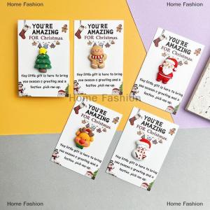 [COD] Home Fashion 10pcs Holiday Pocket Hugs Christmas Pocket Hugs Little Pockets Christmas Hug Mini Santa Snowman With Heartwarming Cards