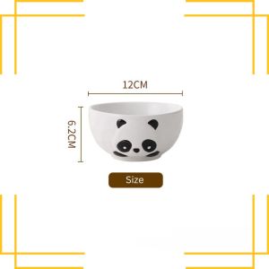 SYS21  Ceramic Panda Cute Tableware for Children Underglaze Colored Ceramic Plates Bowls Cups Coffee Pasta