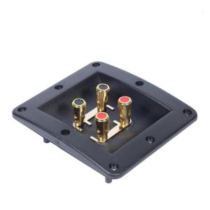 Flame Resistant ABS Speaker Terminal Box Speaker Wiring Hub 4Channel Parallel Connection Red and Black Terminal Post