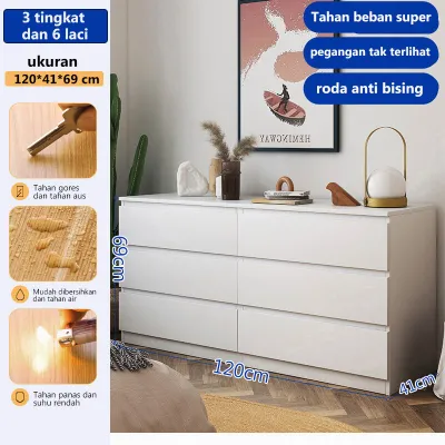 XUXU ตู้เก็บของ 120cm ลิ้นชักเพิ่มหนา สีสลับ ตู้เตี้ย 4/3 ชั้น ตู้ทรงเตี้ย ตู้ลิ้นชักส ลิ้นชักตู้เก็บลิ้นชัก ไม้แข็งเเรงทนทาน สำหรับตกแต่งห้อง ลิ้นชัก