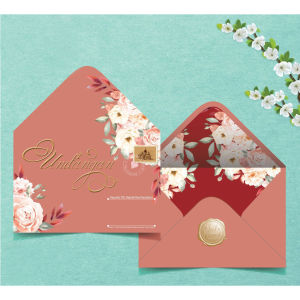 [25pcs - RC16] Undangan Hardcover Amplop Premium Poli Foil Emas Warna Pink Super Tebal & Murah