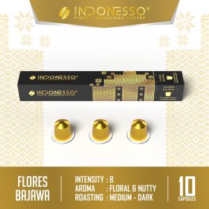 INDONESSO Flores Bajawa Coffee Capsules Compatible with Nespresso Machines / Kapsul Kopi