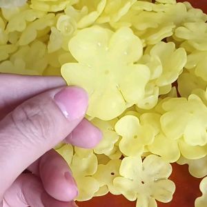 50g hoa mai đá 3D làm cây cành vàng lá ngọc