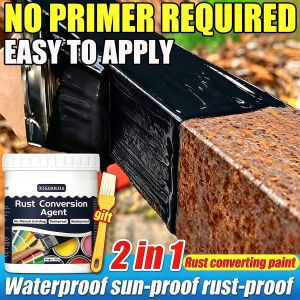 Does not fade for 100 years Anti Rust Paint 0.5L/1L/2L Rust Converter Metal Primer Paint Anti-rust Paint Metal Steel Stainless Metallic Remover Home Outdoor Coating