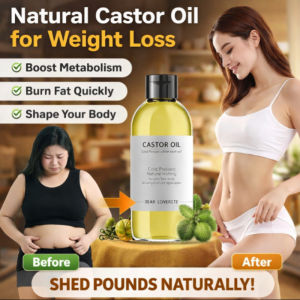 Pure Castor Oil Natural Body Massage Oil Deep Nourishing Gentle Formula Full Body Skin and Hair Treatment