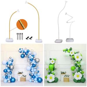 FB5G 1.5ม./2.5ม. ชุดสร้างซุ้มบอลลูน พร้อมฐาน งอฟรี ขาตั้งบอลลูนครึ่งโค้ง ใช้ซ้ำได้ ปรับได้ ชุดคอลัมน์บอลลูน งานแต่งงาน งานเลี้ยงวันเกิด